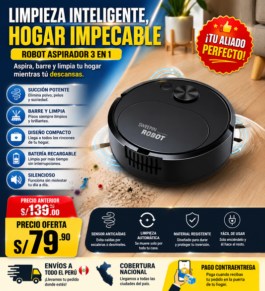 Robot Aspiradora 3 en 1